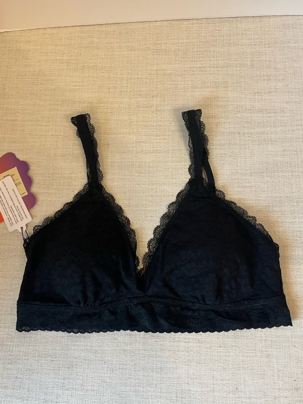 YITTY Black Lace Triangle Bralette